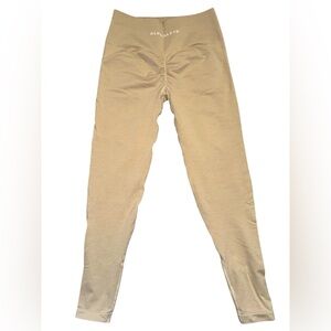 Alphalete Women’s Leggings Medium Beige Seamless Scrunch High Waist Gym Pants